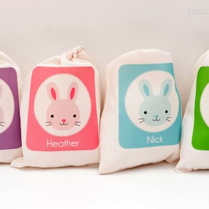 Bunny Favor Bags - Easter Bunny Favor Bag - Bunny Party Bags -Personalized Easter Favor Bags - Easter Bunny Party Bags - Easter Favor Bags