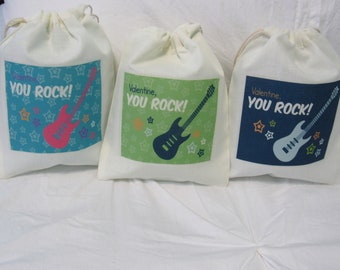 Guitar Valentine Favor Bag, Guitar Favor Bags, Valentain Guitar Favor Bags, Guitar Favor Bags, Valentine Favor Bags