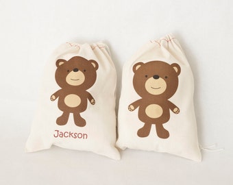 Teddy Bear Birthday Favor Bags, Teddy Bear Party Favor Bags, Teddy Bear Personalized Favor, Teddy Bear Gift Bags, Bear Bag