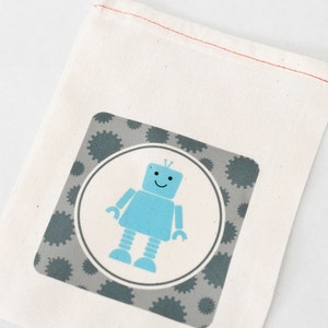 Robot Party, Robot Party Favor Bags, Robot Personalized Favor Bags, Robot Favor Bags, Robot Birthday Party Favor Bags image 2