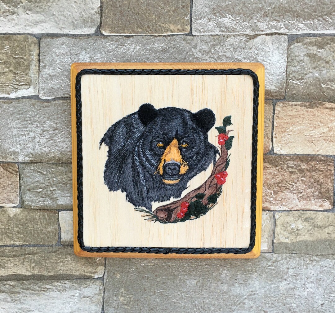 Black Bear Art, Lodge Decor, Woodland Forest Animals, Northwoods Wildlife, Hunting Cabin Decor
