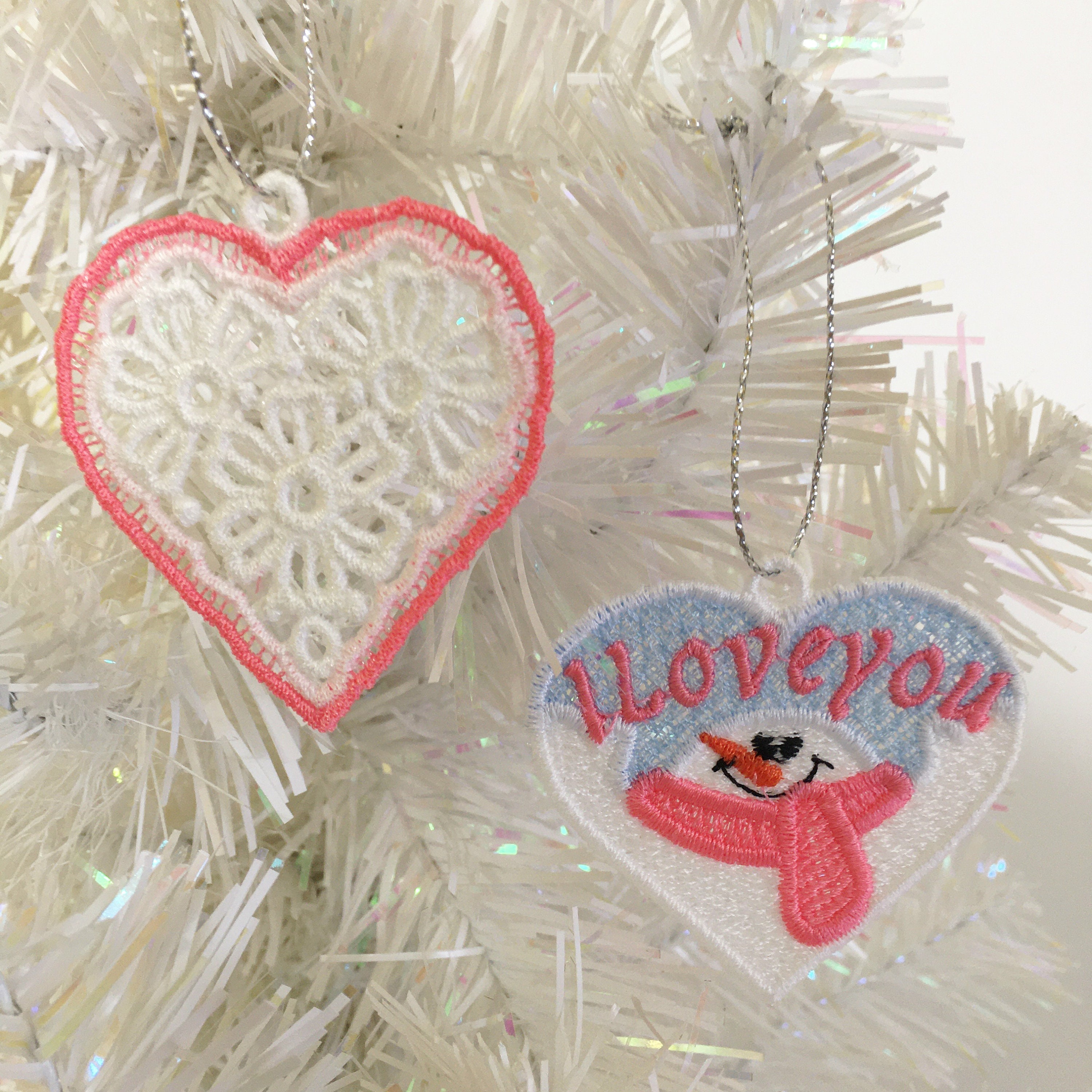 Pretty Valentine Ornaments Set of 10 Valentine Tree Decor Etsy