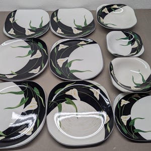 Sango Quadrille Black Lilies - Etsy