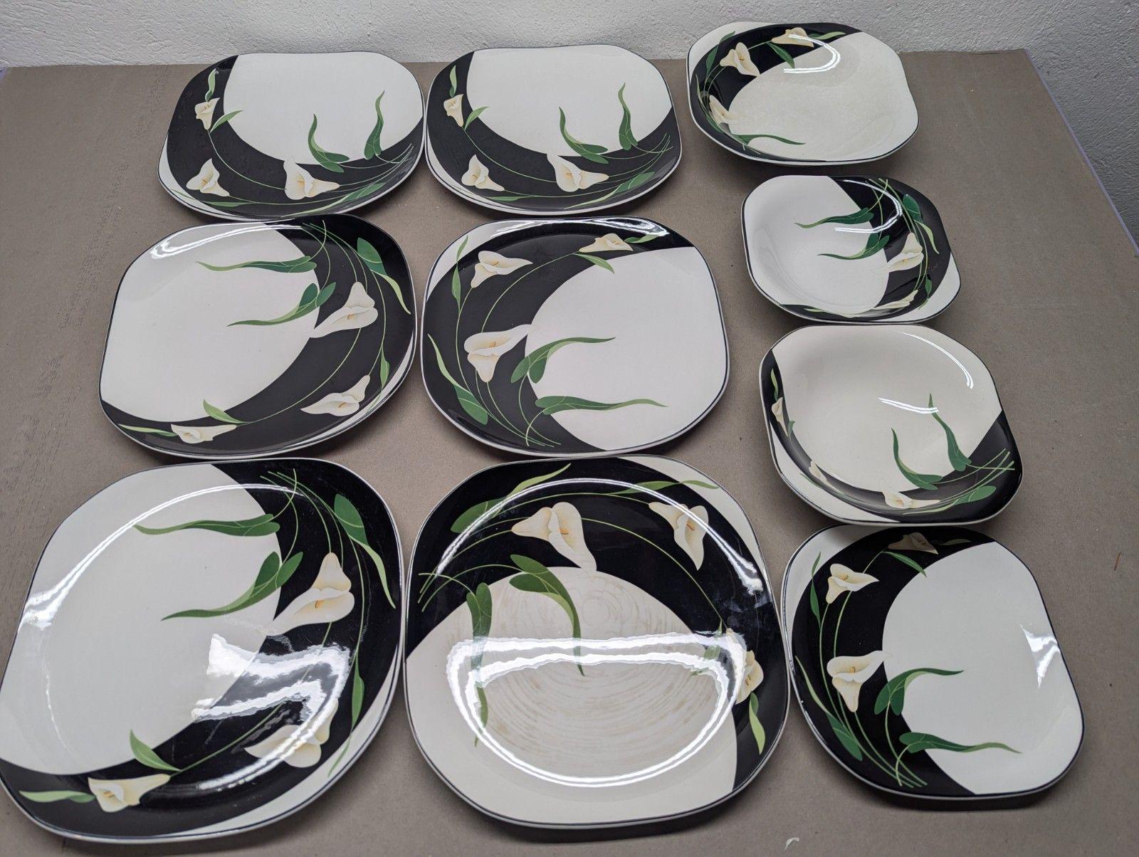 Sango Black Lily Dinnerware - Etsy