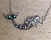 Mermaid Necklace, Swarovski Crystal Necklace