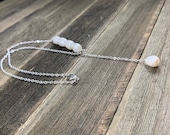 Pearl Y Necklace, Silver and Pearl Necklace, Classic Pearls