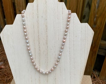 Mother’s Day, Women’s Necklace, Hand Knotted, Mystic Silver Moonstone Necklace, Hand Knotted Necklace,