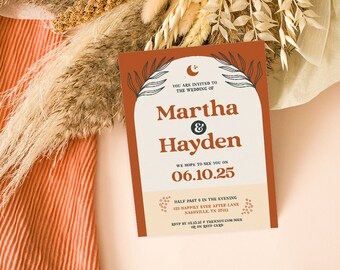 Boho Wedding Invites