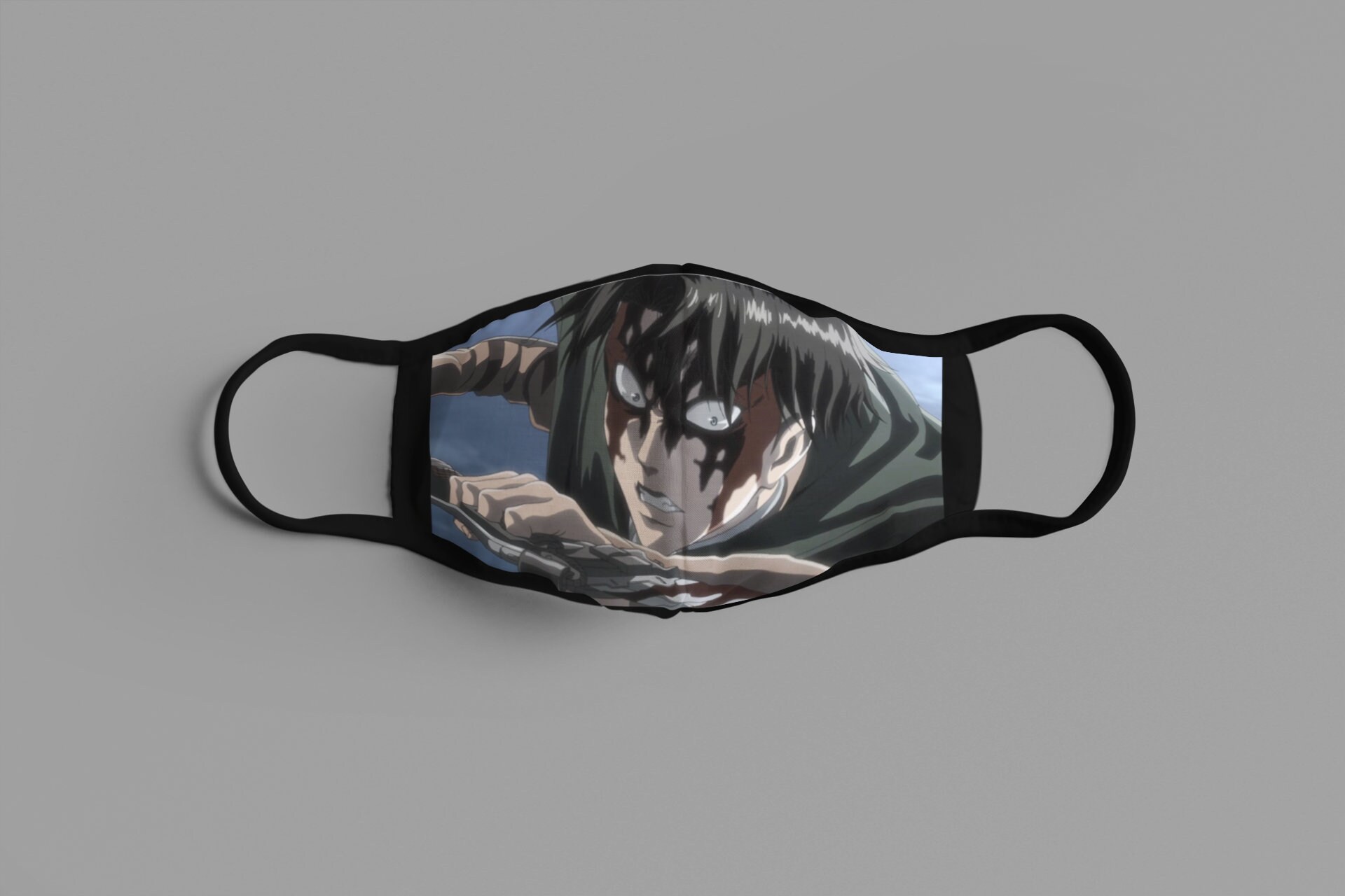 Levi Ackerman Attack On Titan mask 1 | Etsy