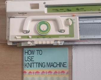 Brother KH 881 standard gauge knitting machine with instructions manual