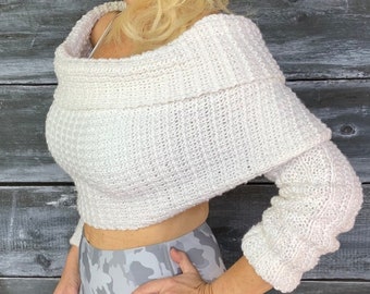 Knitting Pattern - Sleeve Scarf Sweater Wrap Shrug - Instant Download PDF