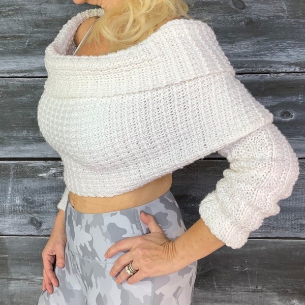 Knitting Pattern - Sleeve Scarf Sweater Wrap Shrug - Instant Download PDF