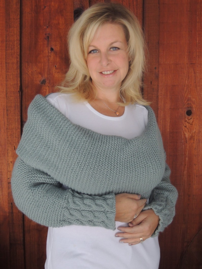 Knitting Pattern Cable Cuff Sleeve Wrap Etsy