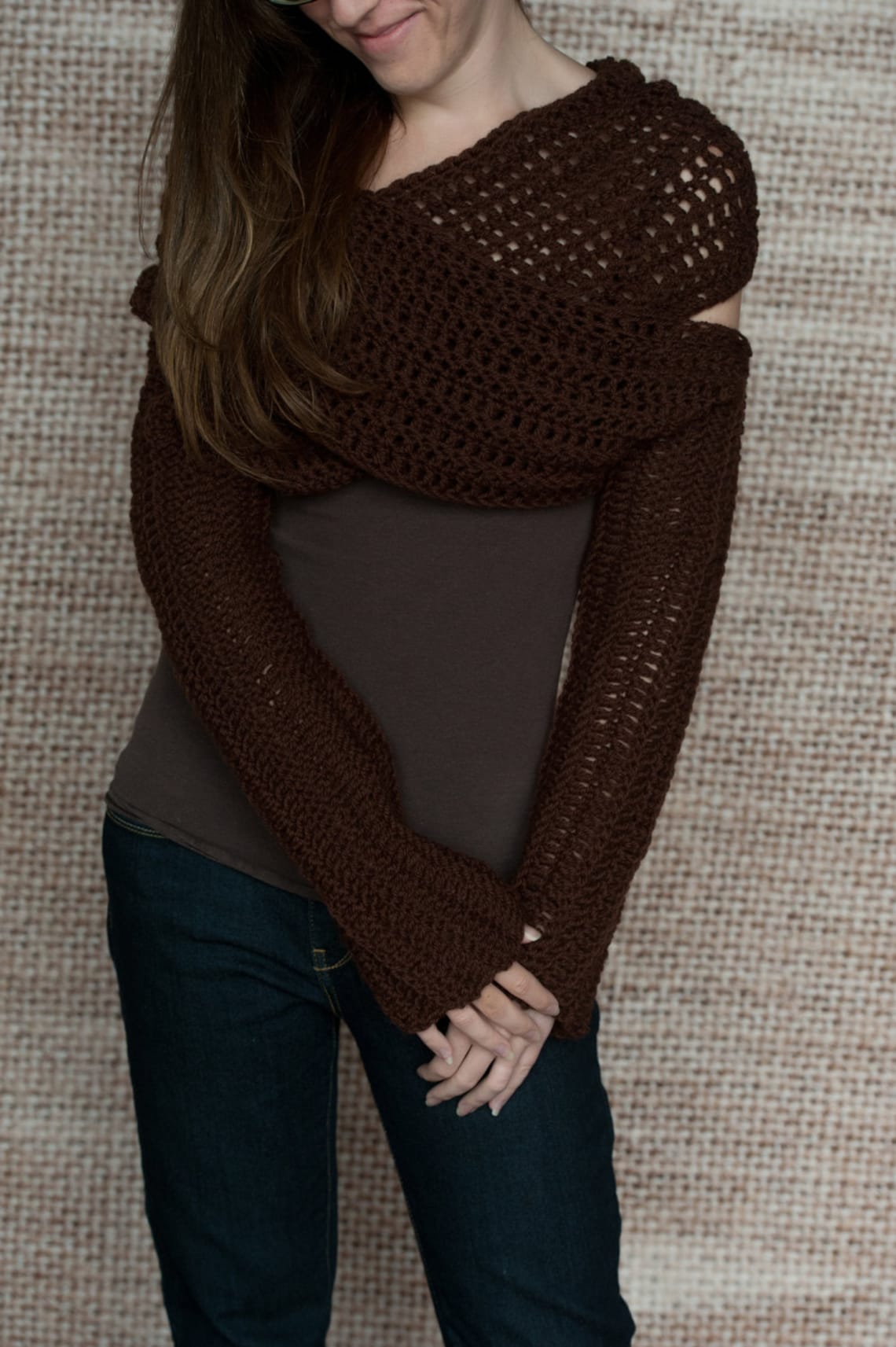 Crochet Pattern Sleeve Wrap Scarf Instant Download PDF Etsy