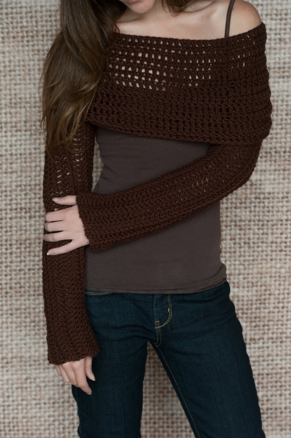 Crochet Pattern Sleeve Wrap Scarf Instant Download PDF Etsy