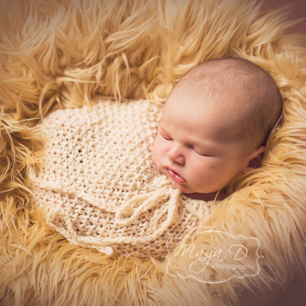 Knitting Pattern - Newborn Snuggle Sack - Instand Download PDF - Photography Prop Pattern