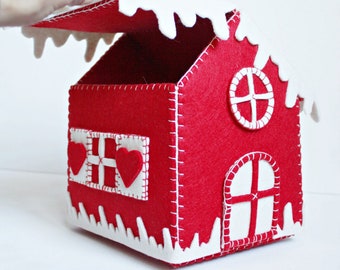 house shaped box, Christmas decorative house
