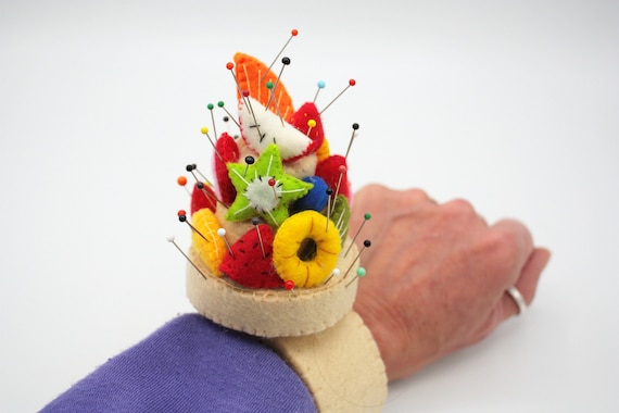 Wearable Wrist Pin Cushions for Sewing and Quilting Cute Blossom