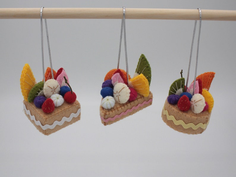 mini fake cakes hanging charms set of 3 image 5