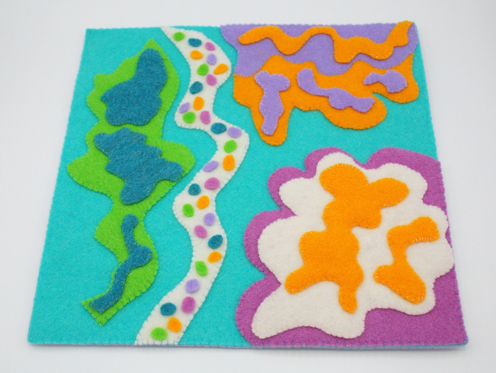 Rainbow Themed Felt Play Mat Set Etsy UK