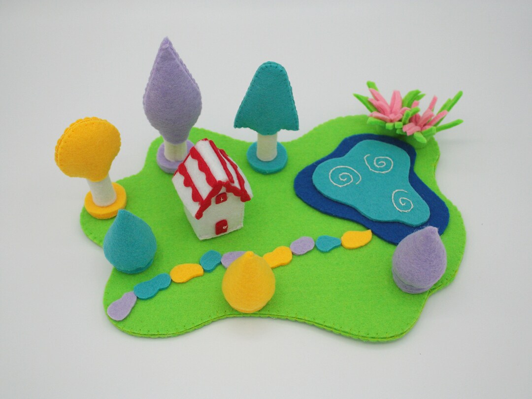 Little Garden Felt Play Mat Set Etsy