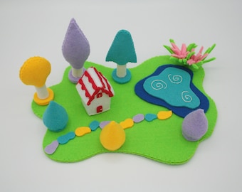 little garden felt play mat set