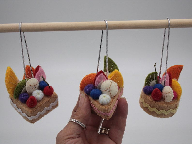 mini fake cakes hanging charms set of 3 image 7