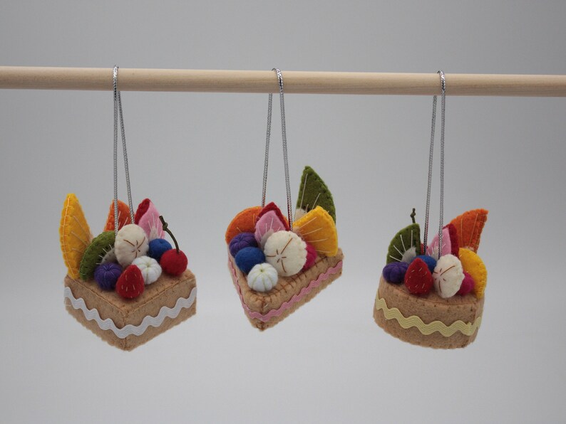 mini fake cakes hanging charms set of 3 image 9