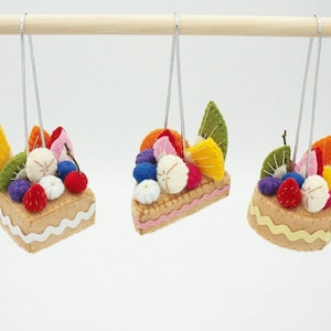 mini fake cakes hanging charms set of 3 image 1