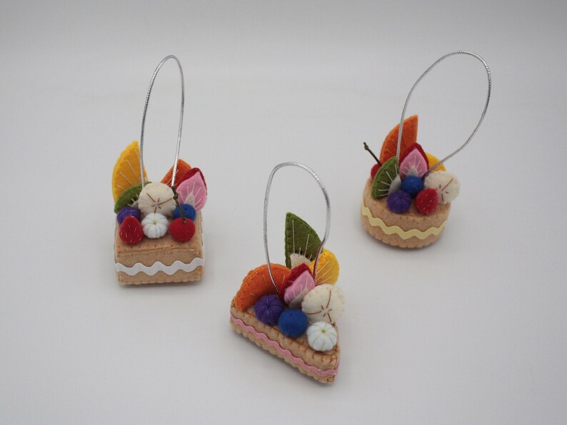 mini fake cakes hanging charms set of 3 image 8