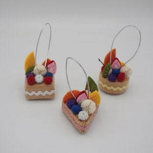 mini fake cakes hanging charms set of 3 image 6