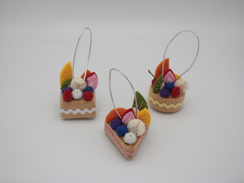 mini fake cakes hanging charms set of 3 image 6