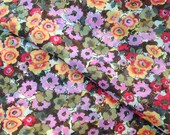 Fabric, Floral Fabric, Springtime dress print, floral yardage, soft fabric, flower print fabric, yardage