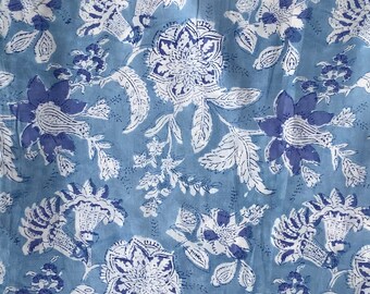 Indian block print, handprinted cotton, dress materials, 100% cotton, floral prints, fabric from india, yardage, jaipuri cotton prints