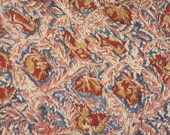 Remnant, Kalamkari, cotton, handprinted and tucked, from India, one yard or more