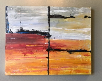 Acrílico abstrato - original 24" x 30"