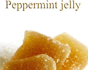 Organic Peppermint jelly candy. Handcrafted. 5oz