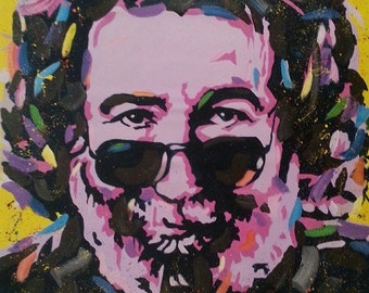 Jerry Garcia Original Portrait - 36" x 36" Acrylic on Canvas SPECIAL ORDER