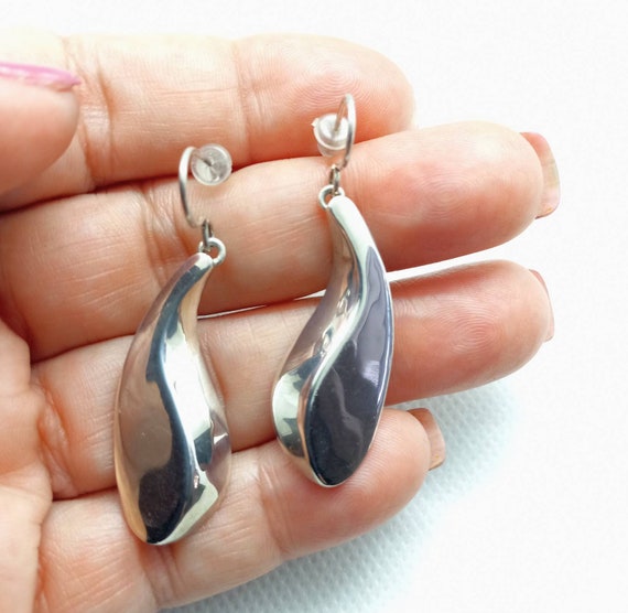Jeff Dawald Designer Sterling Silver Drop Earrings - Etsy