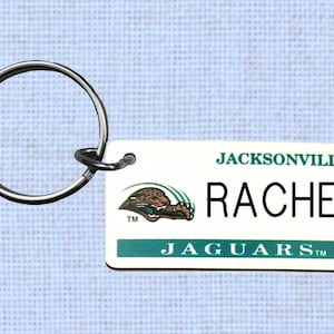 Personalized Jacksonville Jaguars keychain - key ring
