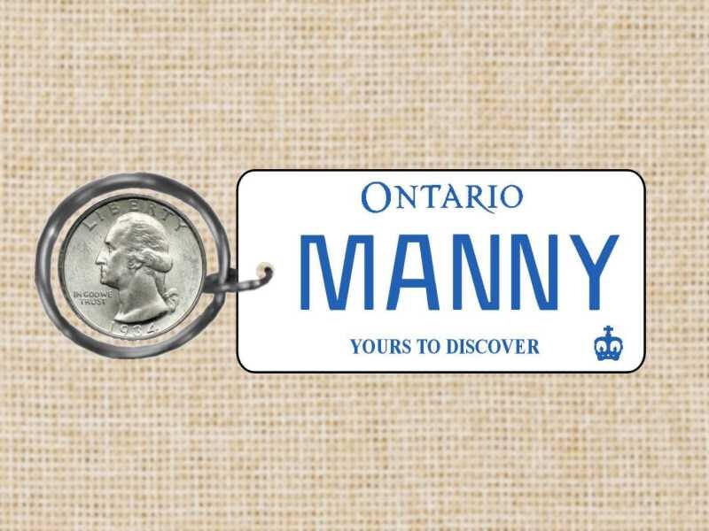 Personalized Ontario Canada replica license plate keychain Etsy