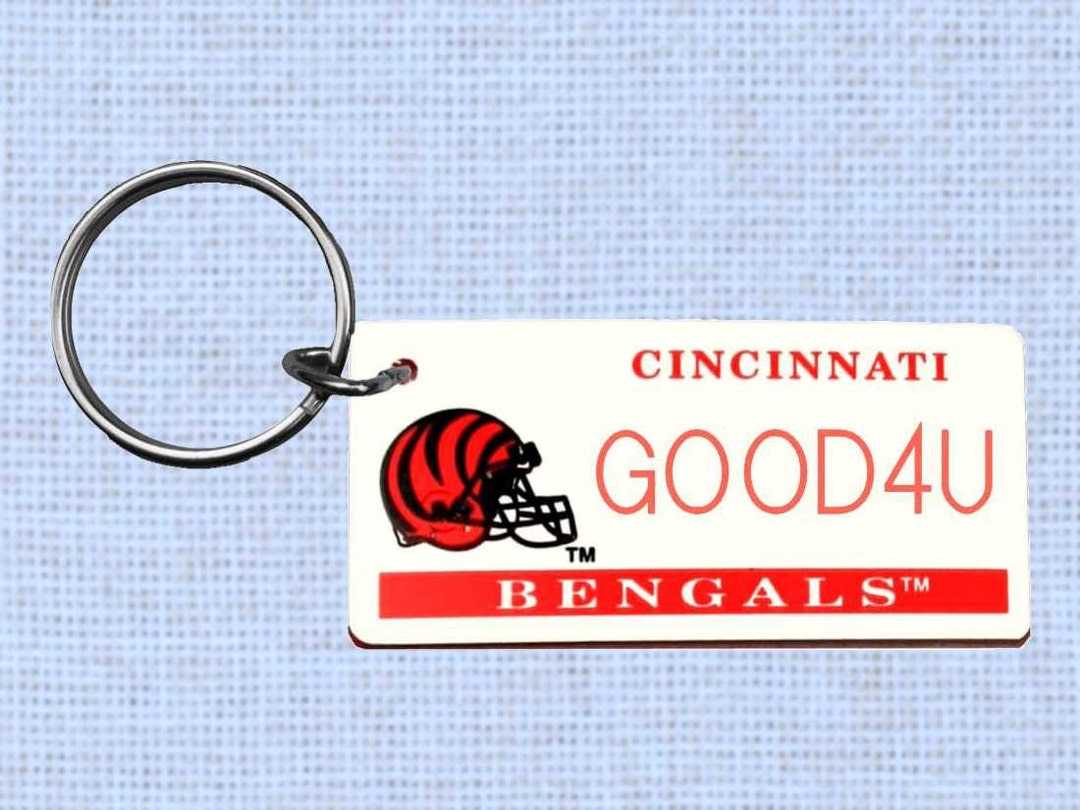Personalized Cincinnati Bengals Classic Logo Keychain Key Ring Etsy
