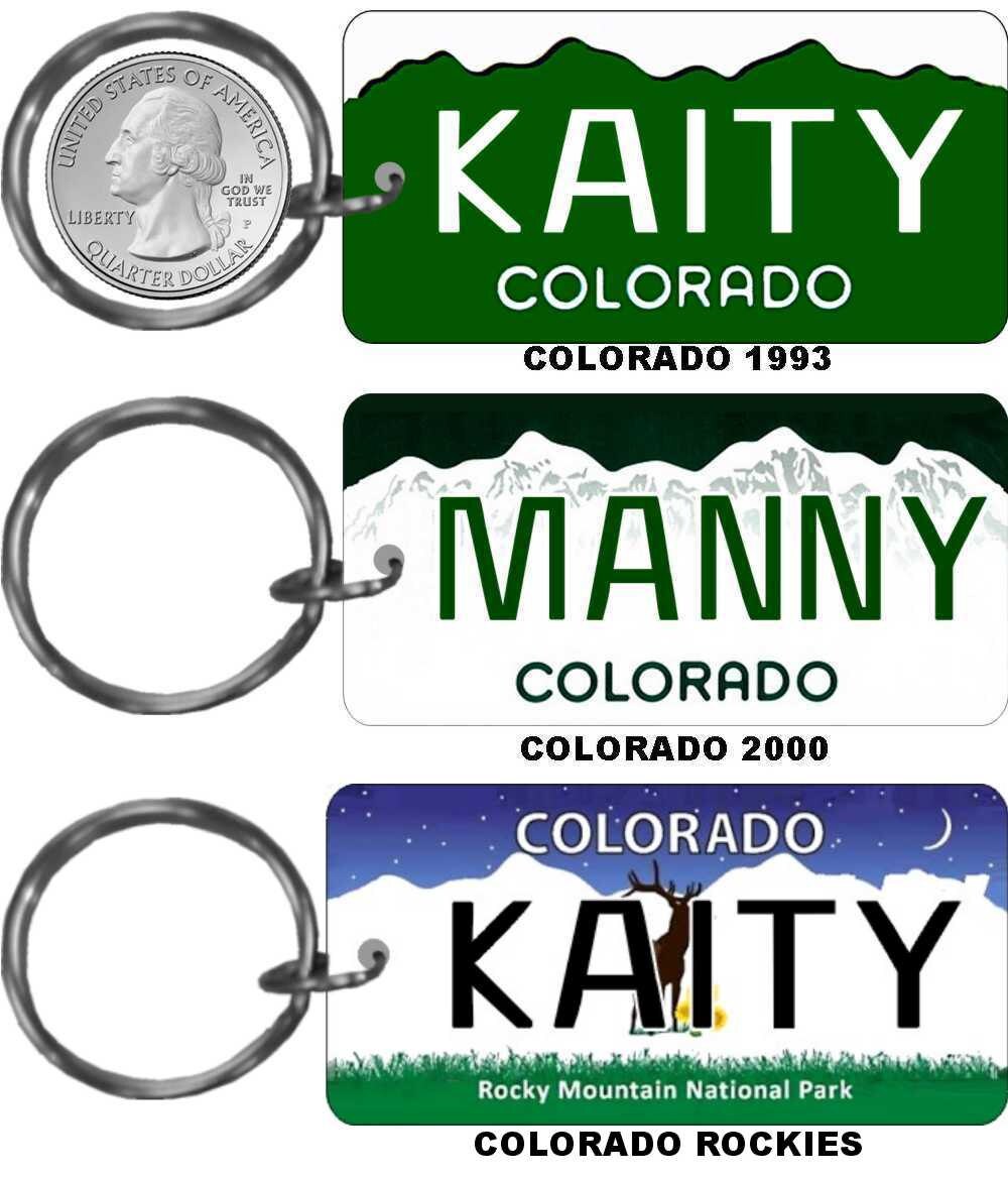 Personalized Colorado replica license plate keychain Etsy