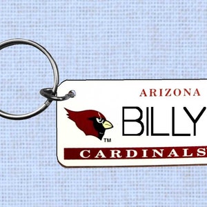 Personalized Arizona Cardinals keychain - key ring