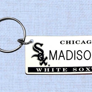 Personalized Chicago White Sox keychain - key ring