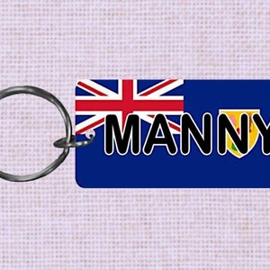 Personalized Turks & Caicos  Country flag keychain