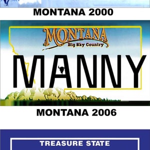 Personalized Montana Refrigerator Magnet State License Plate Replica