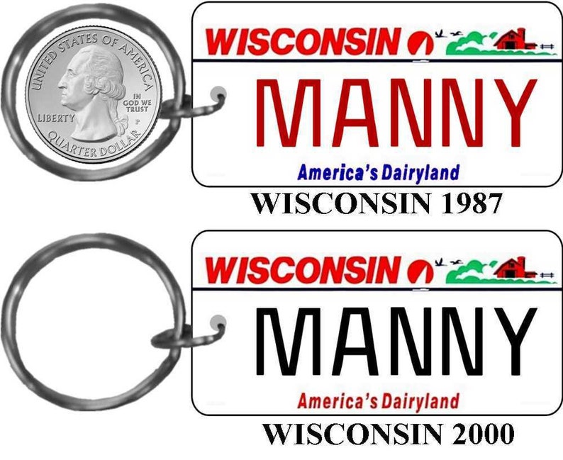 Personalized Wisconsin 1987 2000 Replica License Plate Etsy
