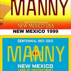 Personalized New Mexico Refrigerator Magnet State License Plate Replica