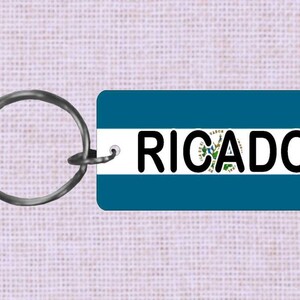 Personalized El Salvador Country flag keychain